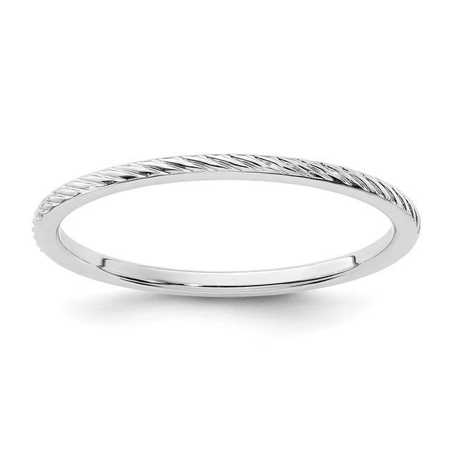 14k White Gold wedding band ring