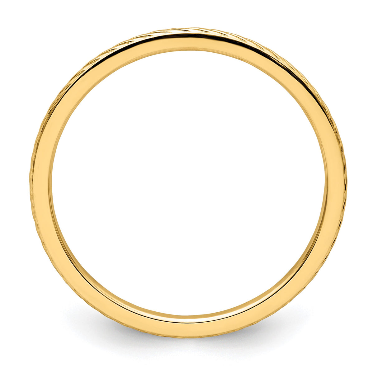 14k Yellow Gold wedding band ring alternate angle