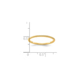 14k Yellow Gold wedding band ring shown for scale