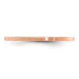 14k Rose Gold Satin, Flat wedding band ring detail view