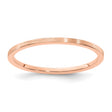 14k Rose Gold Satin, Flat wedding band ring