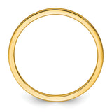 14k Yellow Gold Satin, Flat wedding band ring alternate angle