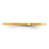 14k Yellow Gold Satin, Flat wedding band ring detail view