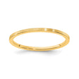 14k Yellow Gold Satin, Flat wedding band ring