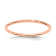 14k Rose Gold Satin, Domed wedding band ring