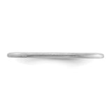 14k White Gold Satin, Domed wedding band ring detail view