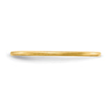14k Yellow Gold Satin, Domed wedding band ring detail view