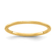 14k Yellow Gold Satin, Domed wedding band ring