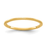 14k Yellow Gold Satin, Domed wedding band ring
