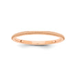 14k Rose Gold Milgrain wedding band ring