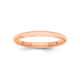 10k Rose Gold wedding band ring