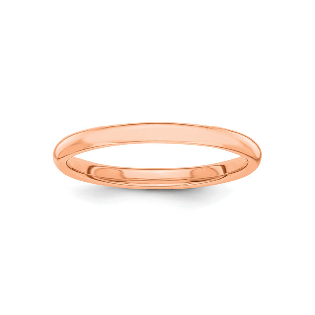 10k Rose Gold wedding band ring