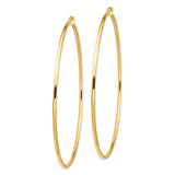 14k Yellow Gold Hoop Earrings, Classic Polished Minimalist Design for Women
