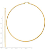 14k Yellow Gold Hoop Earrings, Thin Round High Polish Minimalist Design for Women