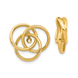 14k Yellow Gold Pendant with Three Interlocking Circles, Symbolic Minimalist Charm