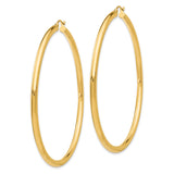 14k Yellow Gold Hoop Earrings, Thin Lightweight Round Design, Minimalist Everyday Style for Women