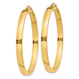 14k Yellow Gold Hoop Earrings, Classic Lightweight Round Design with Latch Back Closure