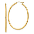 14k Yellow Gold Hoop Earrings, Lightweight Classic Round Design with Polished Finish