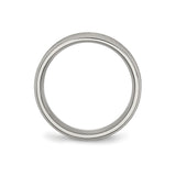 Titanium Mens Wedding Band with Brushed Center and Polished Beveled Edges, 8mm Comfort Fit