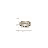 Titanium Mens Wedding Band Ring, Brushed Center with Polished Edges, Comfort Fit Flat Profile