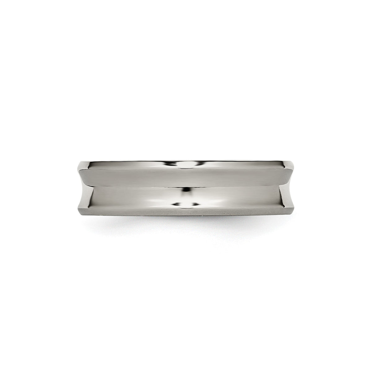 Titanium Ring, 6mm Domed Wedding Band with High Polish Finish, Unisex Comfort Fit