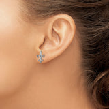 Unisex Titanium Fleur De Lis Stud Earrings Hypoallergenic
