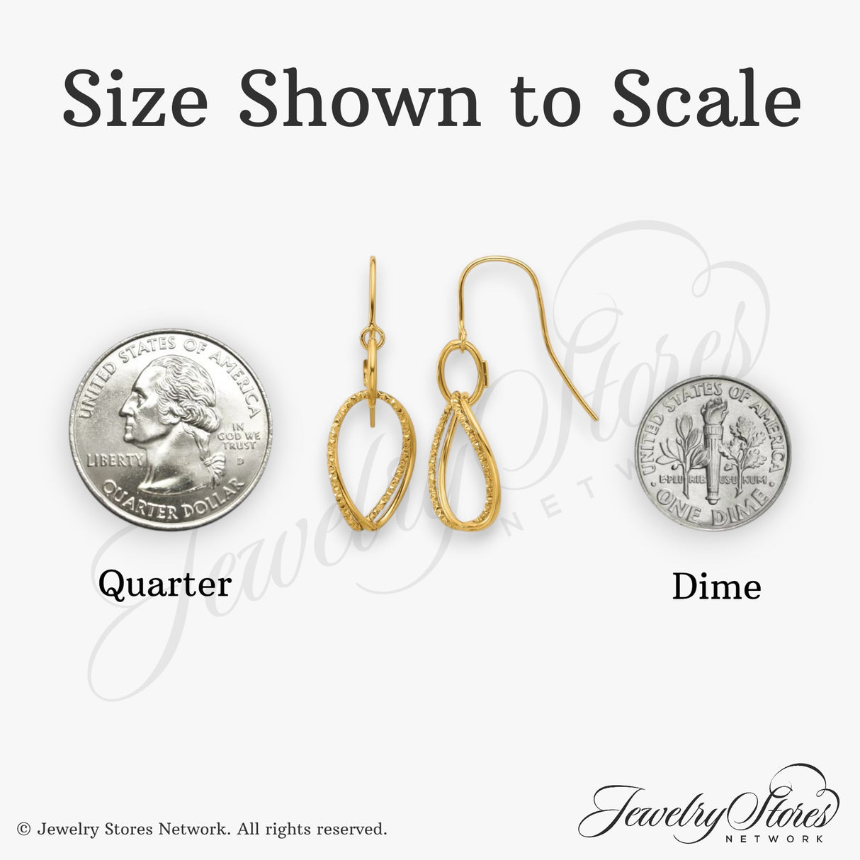 10k Yellow Gold Twisted Teardrop Loop Earrings with Textured and Polished Finish