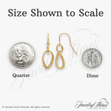 10k Yellow Gold Twisted Teardrop Loop Earrings with Textured and Polished Finish