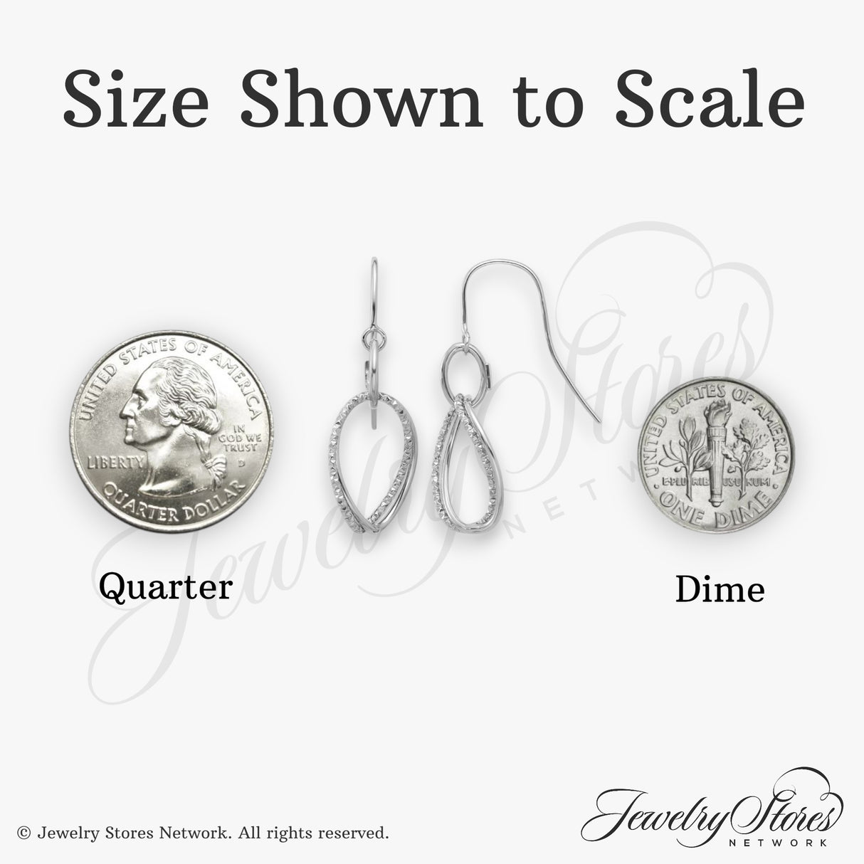 10k White Gold Dangle Earrings with Twisted Teardrop Shape and Textured Polished Finish