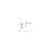 14k White Gold Arrow Stud Earrings, Minimalist Sleek Design, Symbol of Focus and Strength