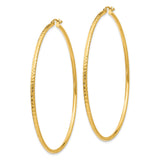 14k Yellow Gold Hoop Earrings with Hammered Finish, Textured Round Design, Latch Back Closure