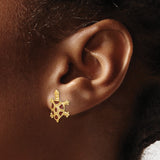14k Yellow Gold Turtle Stud Earrings with Red Enamel, Coastal Animal Theme for Women