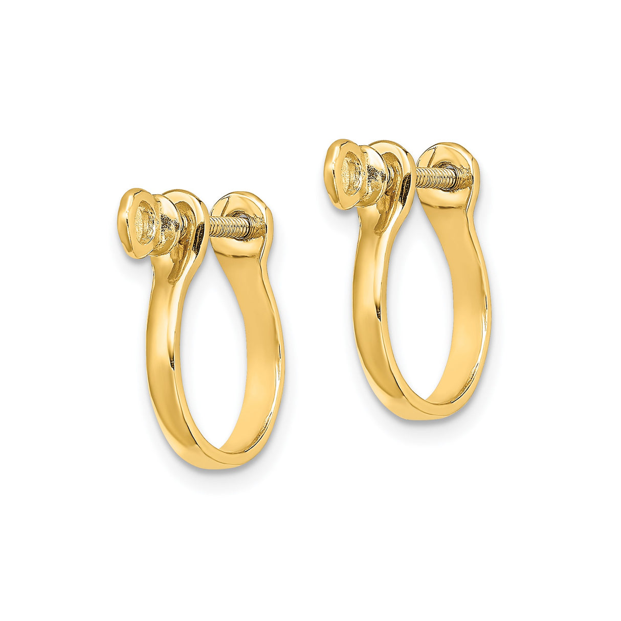 14k Yellow Gold Shackle Pendant, Realistic Screw-Pin Design, Nautical Maritime Charm