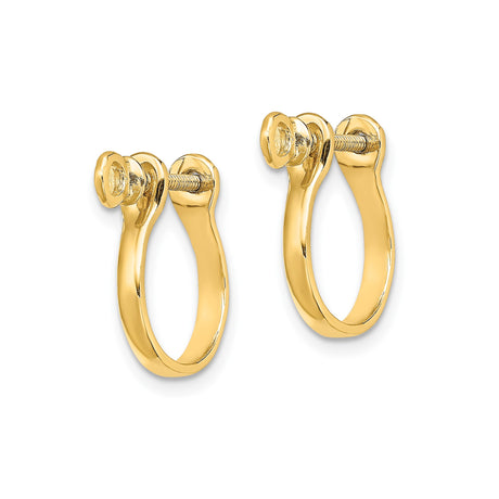 14k Yellow Gold Shackle Pendant, Realistic Screw-Pin Design, Nautical Maritime Charm