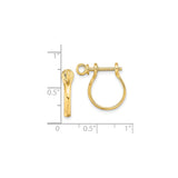 14k Yellow Gold Shackle Pendant, Realistic Screw-Pin Design, Nautical Maritime Charm