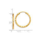 14k Yellow Gold Hoop Earrings with Textured Snake Design and Black Enamel Eyes