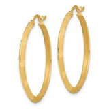 14k Yellow Gold Hoop Earrings with Starburst Engraving and Floral Etching