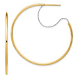 14k Two-Tone Gold Hoop Earrings with Sleek Minimalist Design for Women