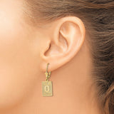 14k Yellow Gold Mile 0 Key West Dangle Earrings, Leverback Travel-Themed Jewelry for Women