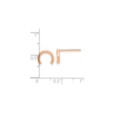 14k Rose Gold Horseshoe Stud Earrings, Minimalist Lucky Symbol Design for Women