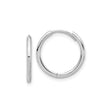 14k White Gold Hoop Earrings, Lightweight Polished Minimalist Design
