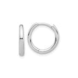 14k White Gold Hoop Earrings, Classic Hinged Design with Polished Finish