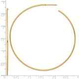 14k Yellow Gold Hoop Earrings, Thin Minimalist Open Design, Lightweight Polished Style