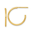 14k Yellow Gold Hoop Earrings, Classic Lightweight Polished Minimalist Design for Women
