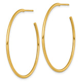 14k Yellow Gold Hoop Earrings, Classic Thin Round, Lightweight Minimalist Style for Women