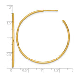 14k Yellow Gold Hoop Earrings, Classic C-Hoop Design with Polished Finish, Minimalist Style