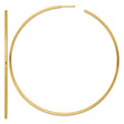 14k Yellow Gold Hoop Earrings, Large Polished Tube Style with High Shine Finish