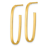 14k Yellow Gold Threader Earrings, Sleek Modern Bar Design, Minimalist Long Dangle Style for Women