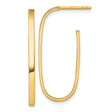 14k Yellow Gold Threader Earrings, Sleek Modern Bar Design, Minimalist Long Dangle Style for Women