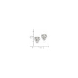 14k White Gold Elephant Stud Earrings, Animal Design Symbolizing Strength and Good Luck